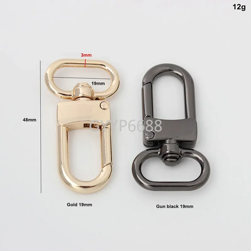 10-30-100pcs 48*19mm 3/4'' alloy trigger snap hook clasp for diy leather bag chain cross body bag connect accessories