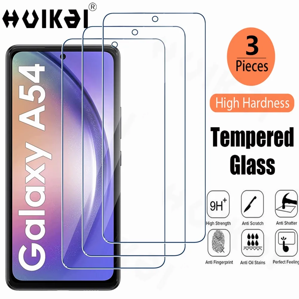 

3 Pack Screen Protector For Samsung Galaxy A54 A14 A34 5G A13 A53 A72 A33 A23 A04 A71 M54 M53 HD Clear Full Screen Tempered Glas