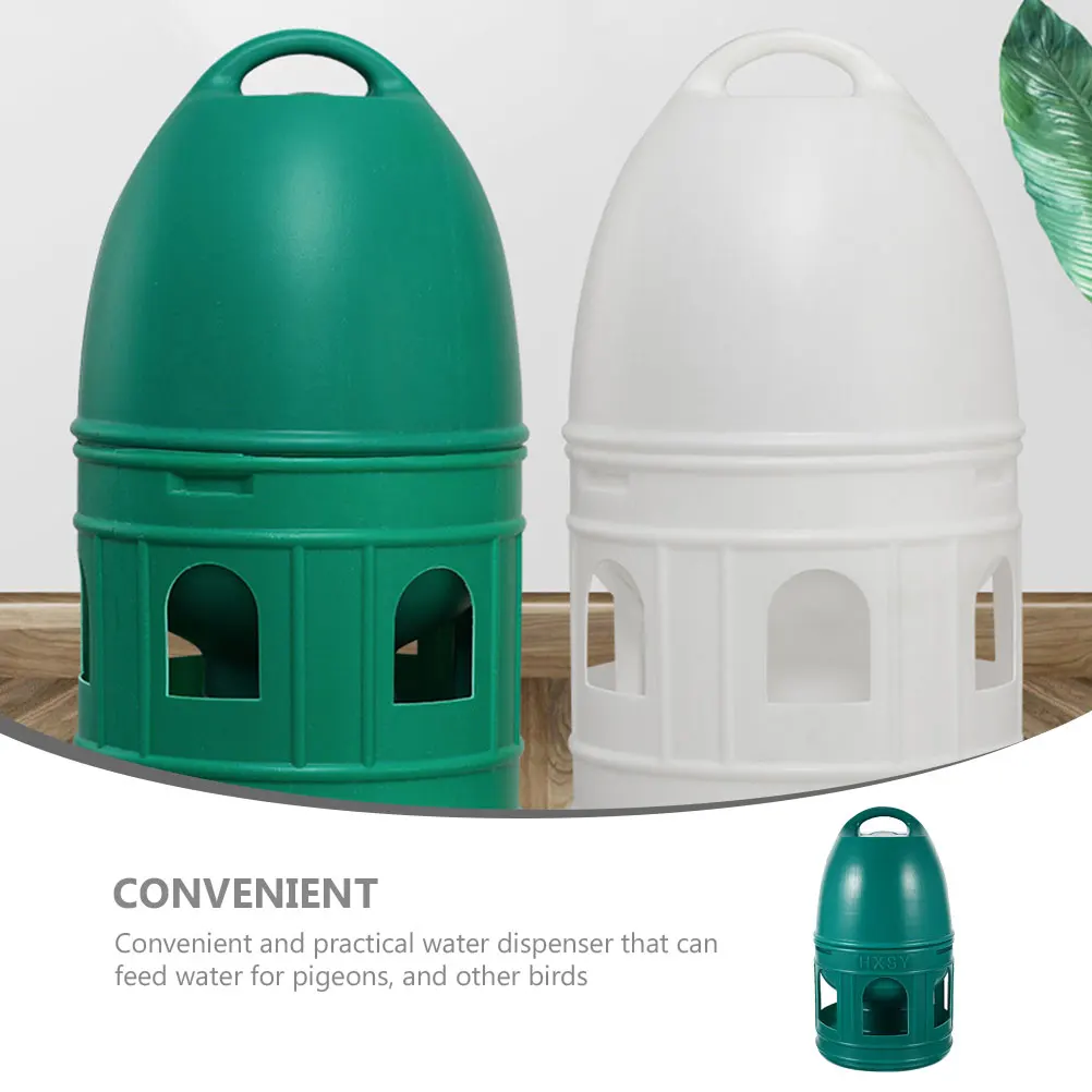 

10L Green Pigeon Drinking Bottle Large Capacity Bird Water Dispenser Smooth Cage Accessories Practical Pet Supplies