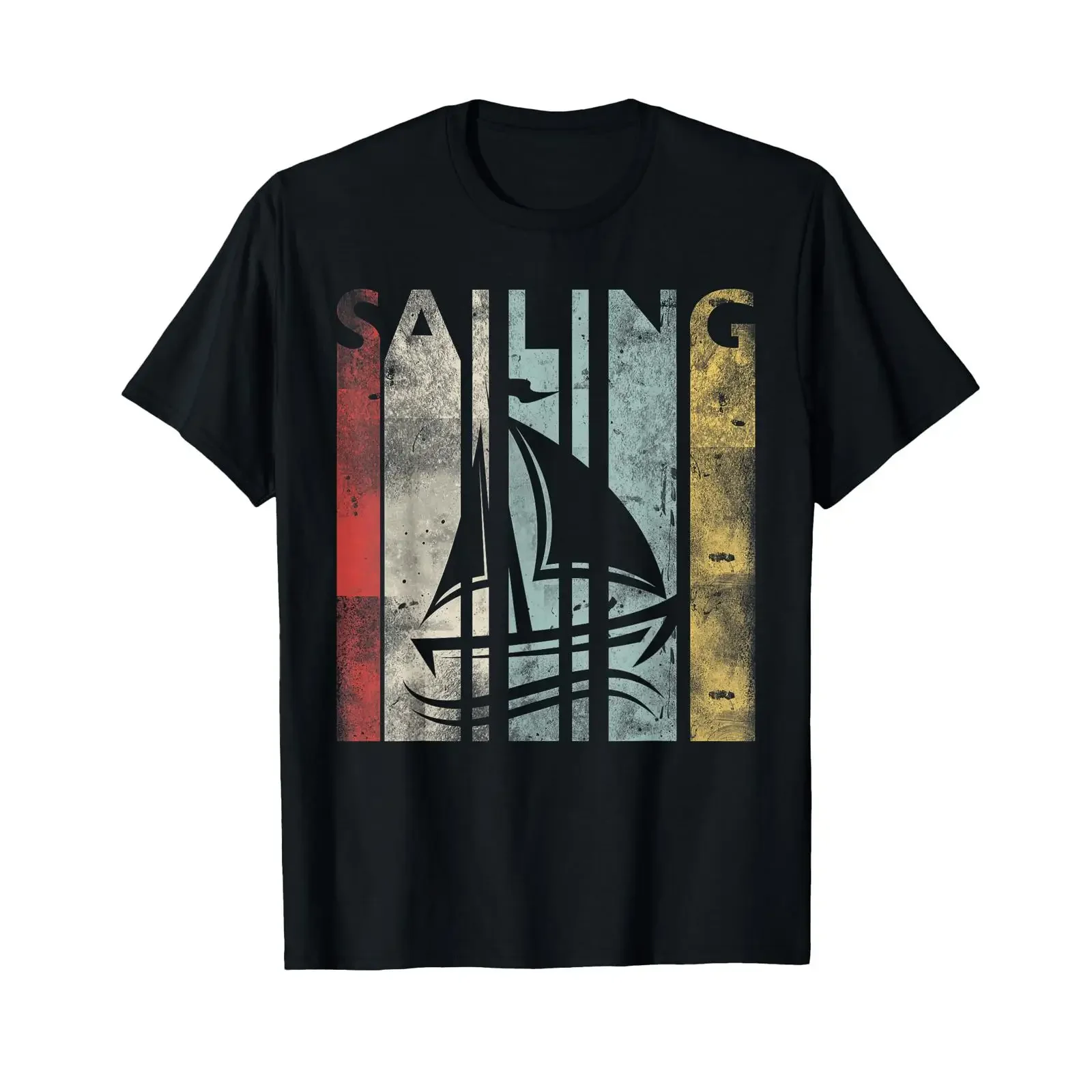 Sailing Ship T Shirt for Sailors Boat vintage Washed Slightly streetwear homme Stylish Comfortable Versatile