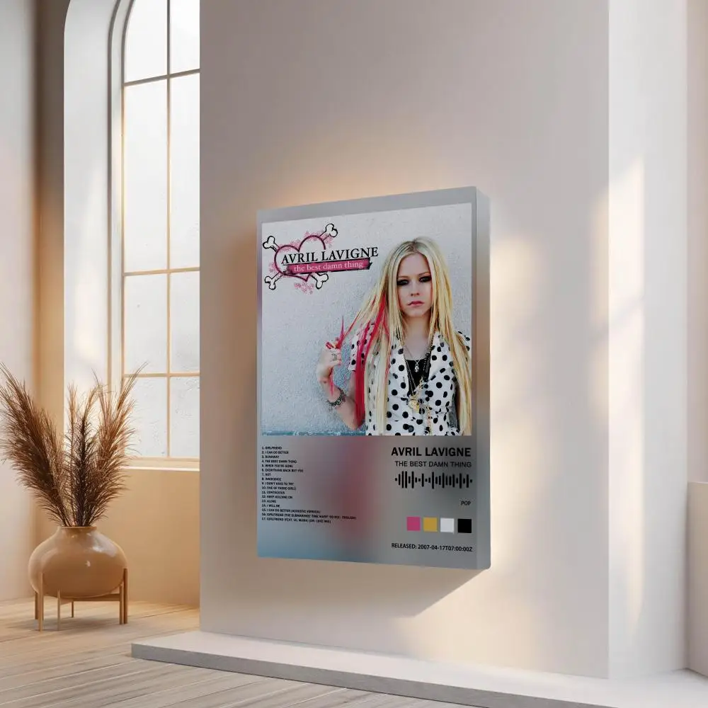 Avril Lavigne  Painting Calligraphy Inner Frame Album Cover Art Coffee House Bar Room Wall Decor