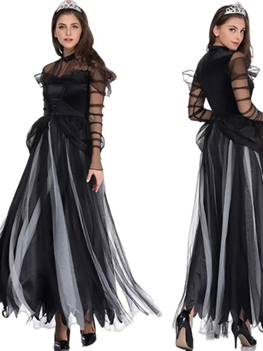 k موضوع لوهوين زفاف شبح العروس زي بلا سوان أداء رداء المرأة Faion مرحلة الزي ملابس عرقية