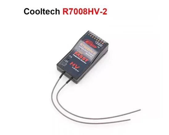 Cooltech R7008HV-2 2.4GHz 8CH S.Bus2 SBUS FASST 2.4G Receptor RX para Transmissor de Controle Remoto 14SG/18MZ/18SZ