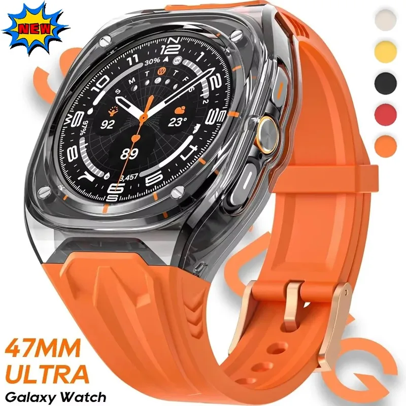 

Protective PC Case+Strap for Samsung Galaxy Watch Ultra 47mm Modified Sports Comfortable Bracelet Galaxy Watch Ultra Band Correa