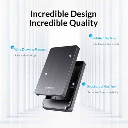 Imagen 2 del producto ORICO-carcasa de disco duro externo SATA a USB C, carcasa de HDD de 3,5 pulgadas, con adaptador de corriente de 12V, compatible con 18TB, 6gbps
