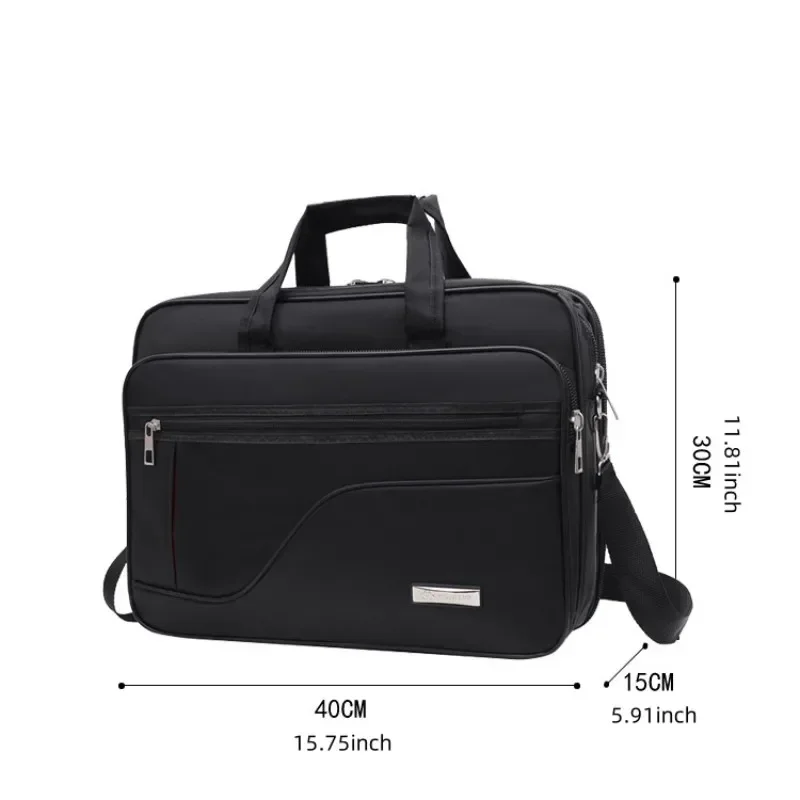 Lightweight Briefcase Men\'s Laptop Storage Handbag Large Capacity Notebook Fashion Business Travel Wallet Mobile Shoulder Pouch