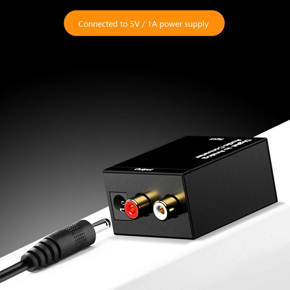 3.5mm Jack Digital To Analog Audio Converter Decoder Optical Fiber Coaxial Signal To Analog RCA L/R Audio Adapter