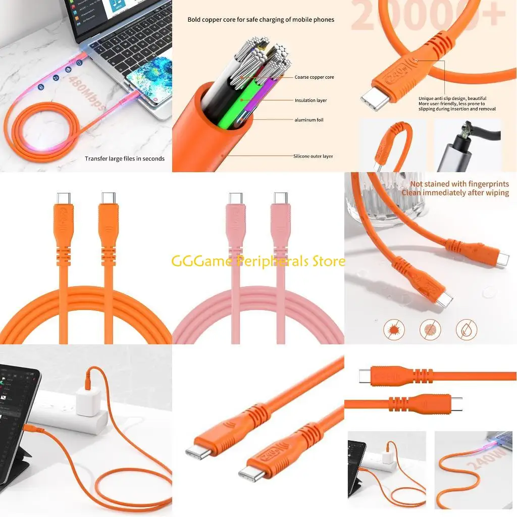 

U55B USB C To Type C Cable 240W Fast Charging for Phone 15/15Pro