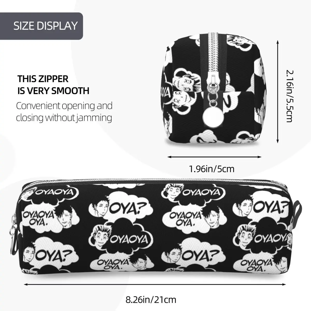 مقلمة Oya Haikyuu Kuroo Anime Pencilcases صندوق القلم للفتيات والأولاد حقيبة تخزين كبيرة اللوازم المدرسية والهدايا والقرطاسية