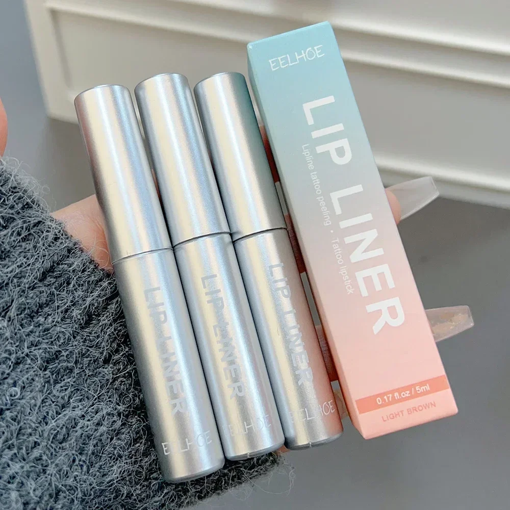 Wodoodporne kredka do ust odklejają błyszczyk do tatuażu, wodoodporny, długi trwały matowa szminka do ust brązowy kontur odrywanie ust kosmetyczne plamy