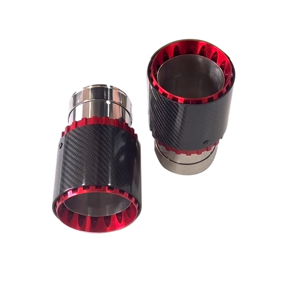 

New Model Gear Look Exhaust Muffler Pipe Upgrade Car Universal Carbon Fiber Exhaust Tip