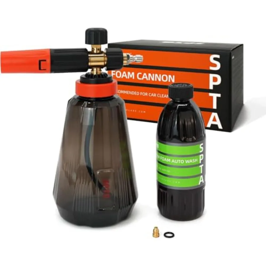 

PRO Foam Cannon for pressure washer use, polypropylene body, black, thicker snow foam technology with adjustable thick foam out