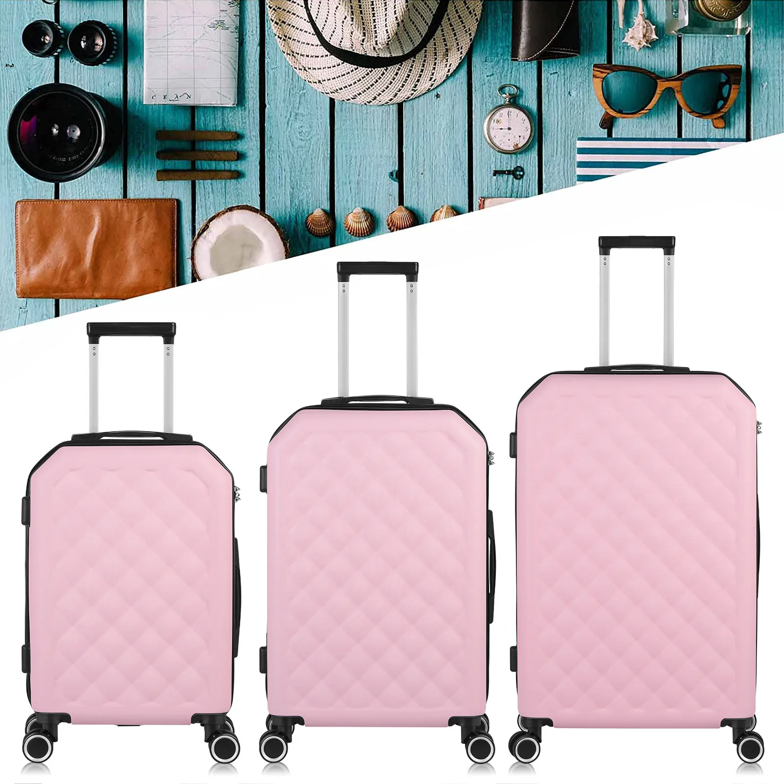 Luggage Suitcase Hard Shell 360 Spinner Wheel Luggage Suit Is Suitable For Carrying And Checking 20/24/28 Inches