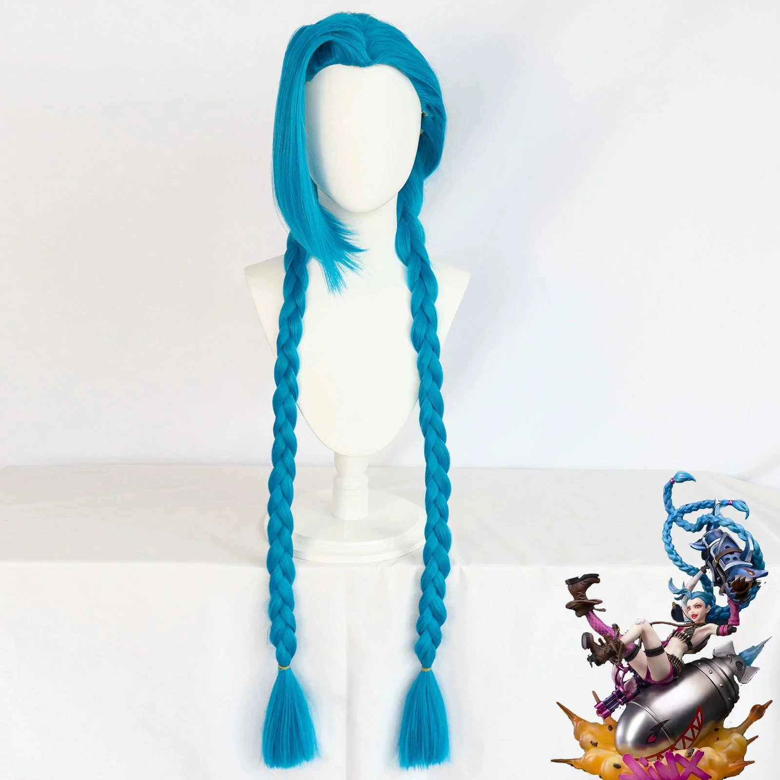 

Game LOL Battle of the Twin Cities Rampage Loli Jinx Cosplay Wig Game Peripherals Halloween Christmas Costume Props