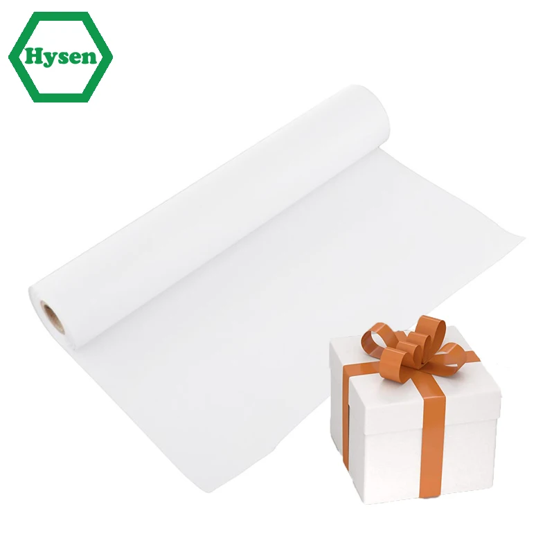 Hysen Kraft White Wrapping Paper Roll 100% Recyclable Craft Construction Packing Paper for Use in Moving and Paper Tablecloths