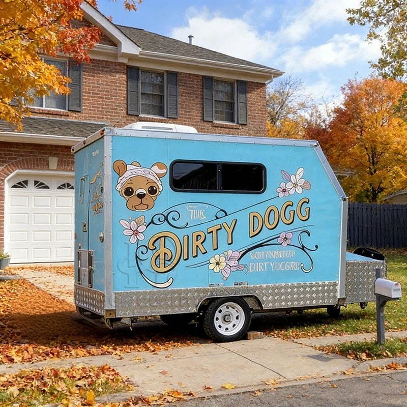Pet Grooming Trailer Dog Wash Station Truck Self Service Mobile Car Wash Trailer Pet Grooming Salon Trailer