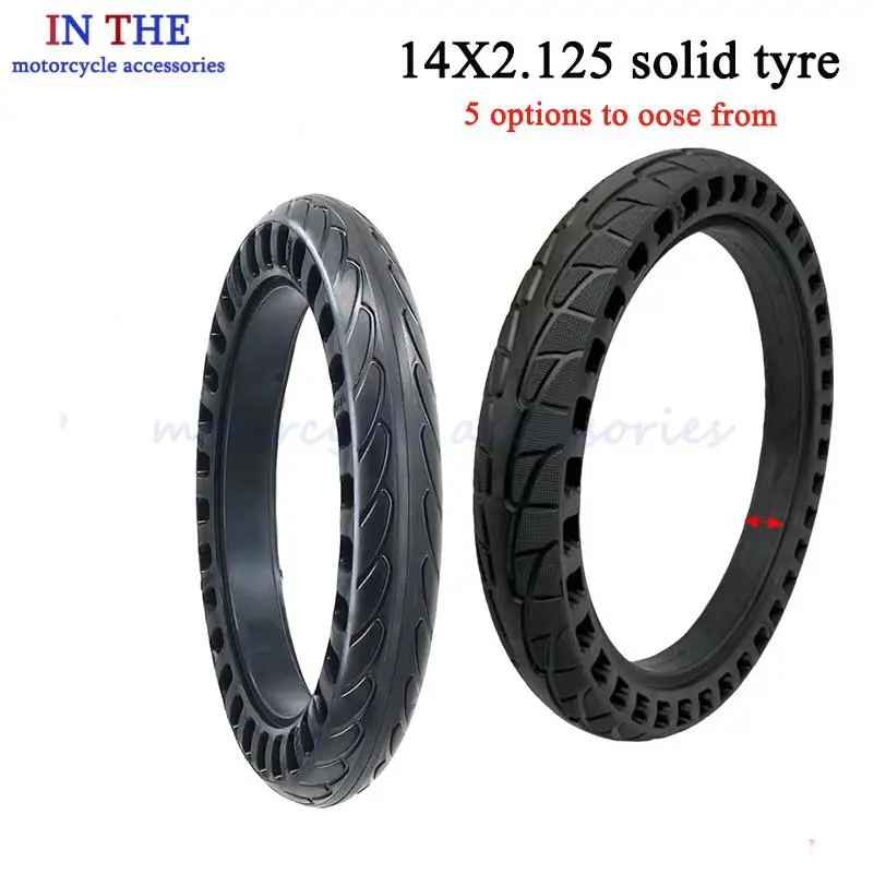 14 INCH High quality rubber 14 Inch 14x2.125 Solid Tire Suitable for  Folding Electric Bicycle E-bike Accessories