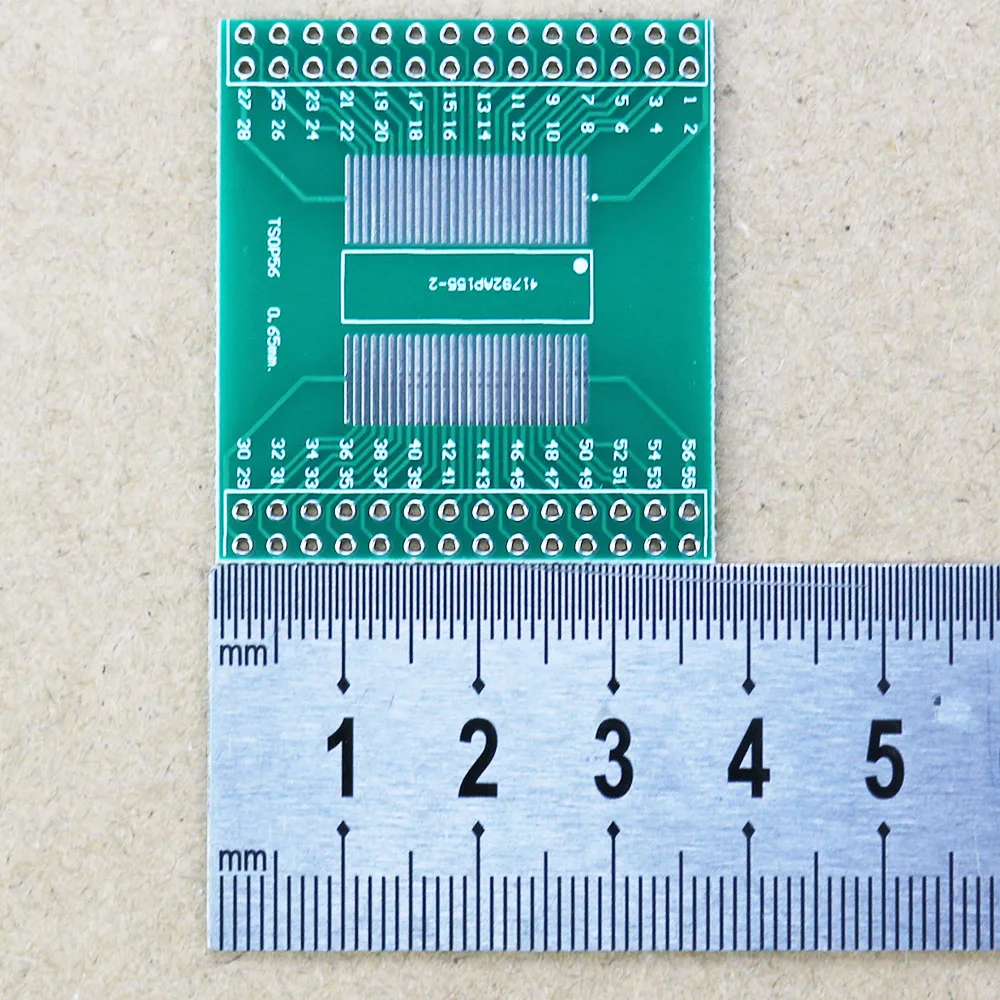 1Pce TSOP48 TSOP56 to DIP56 adapter board AM29 series chip IC test board PCB 0.5mm/0.65mm spacing