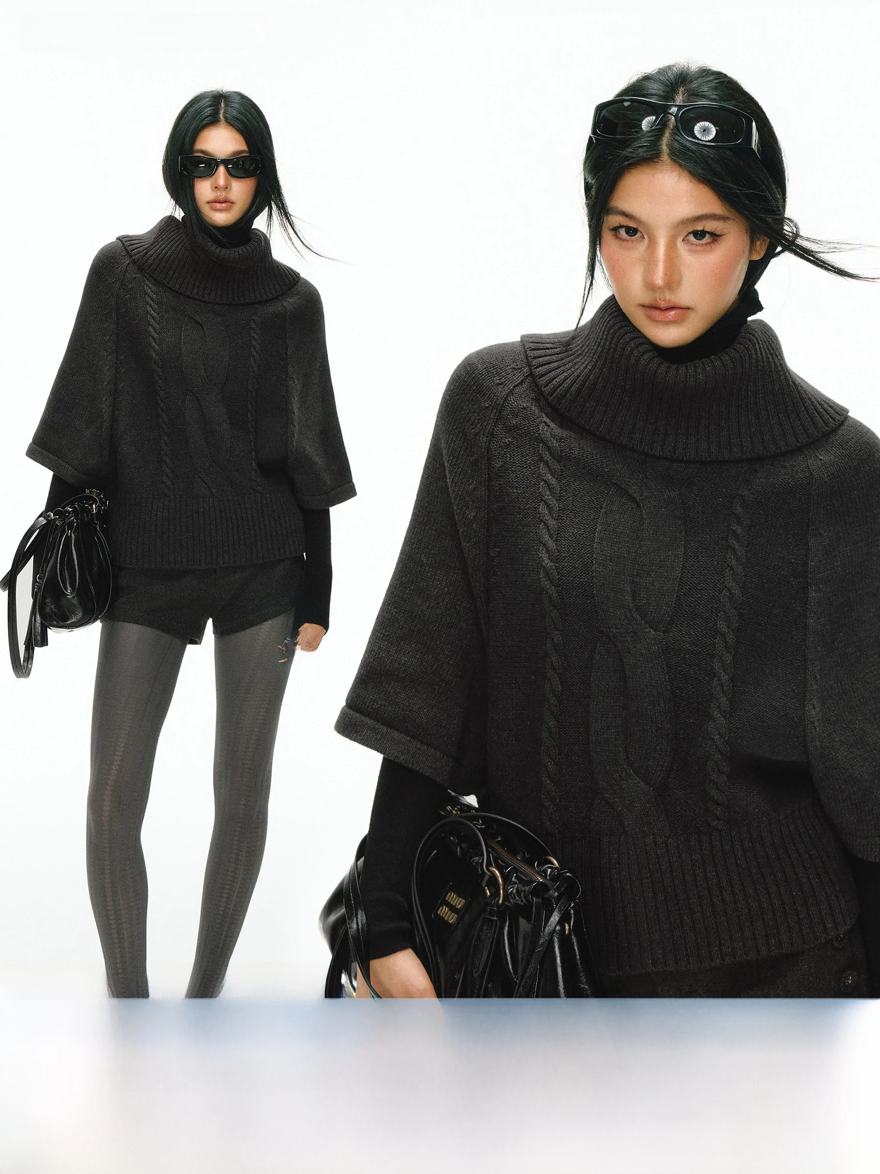 

Ariseism American Retro High Ne Knitted Sweater Women's Autumn Winter New Sle Street Faion Loose Fit Long Sve Top