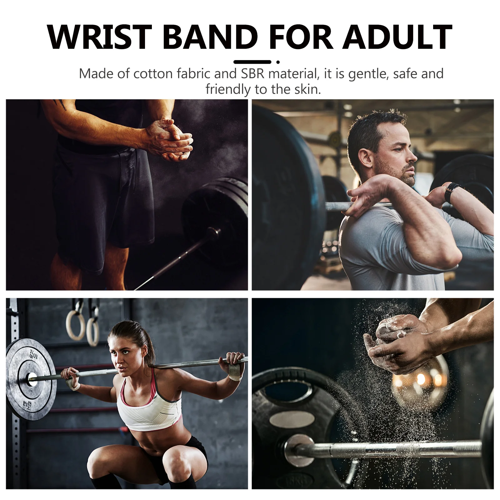 

2Pcs Wrist Protector Sweatband Flexible Practical Gym Straps Increase Stress Training Efficiency Safety Friendly