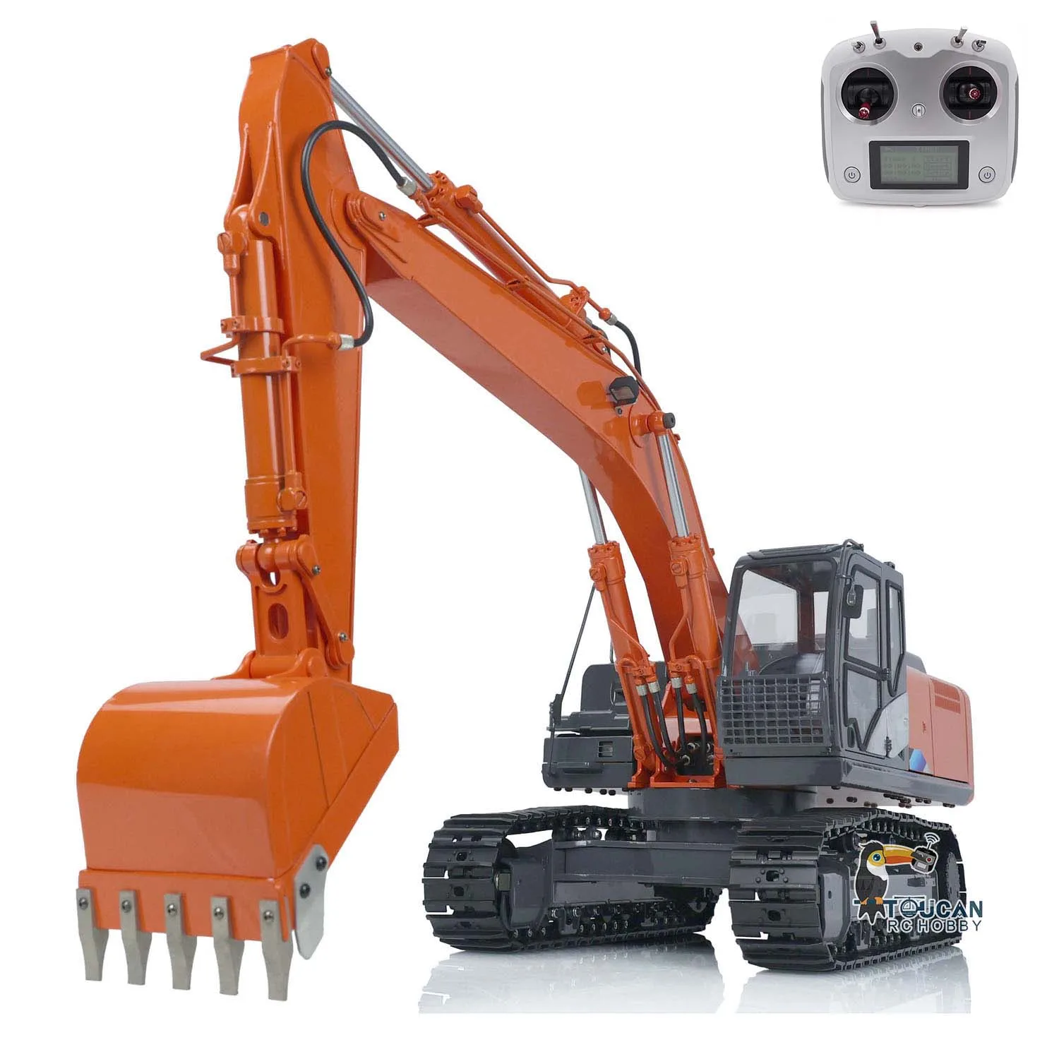 Metal RC Hydraulic Excavator for 1/12 DIM H2 ZX210 Toucan RC Hobby Painted Assembled Remote Control Digger Trucks Model