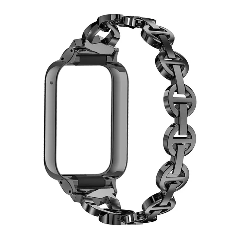 حزام ساعة ماسي لهاتف Xiaomi Smart Band 9 Pro، حزام معدني، غطاء حماية لسوار Xiaomi mi band 9pro