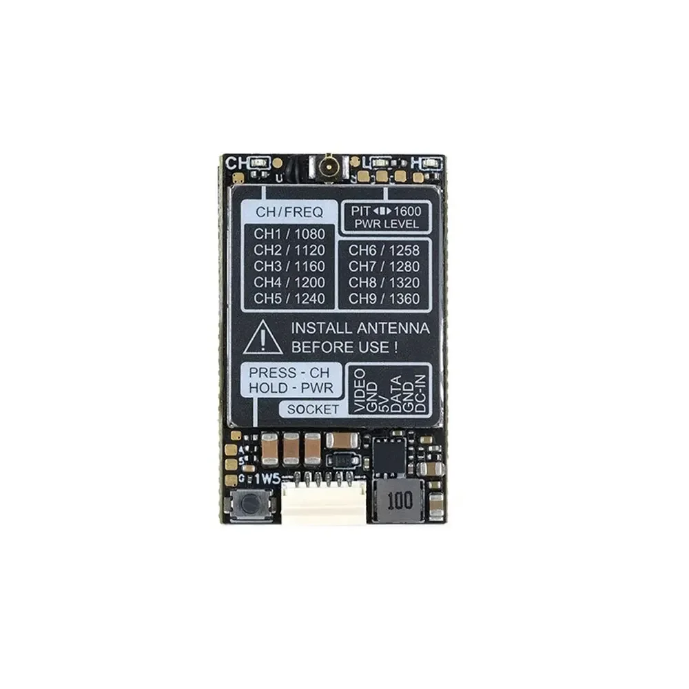 BoMaS1.2GHz 1.3GHz 1600mW 1.6W VTX Audio Video 25mW/1600mW 9CH FPV Transmitter Module 7-36V For RC FPV Long Range Airplane Drone