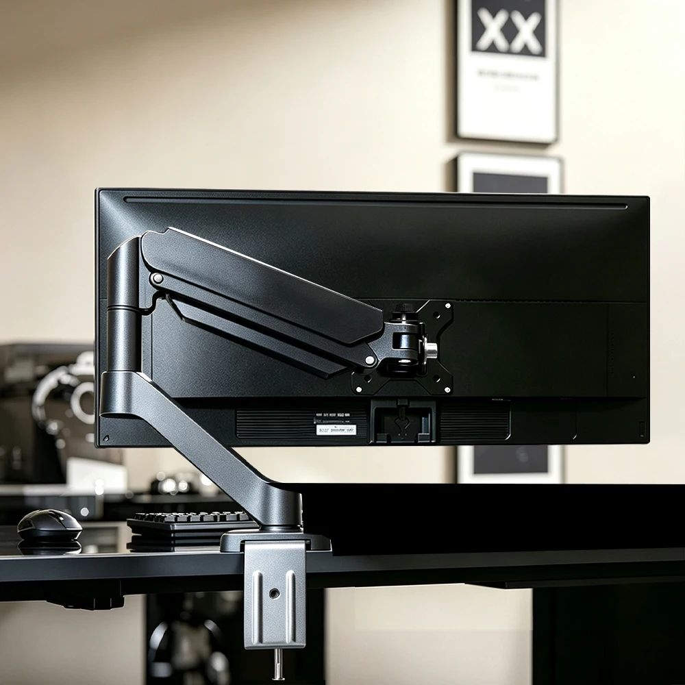 Universal Single Monitor Bracket Up To 32 Inches And 19.8 Lbs Per Screen Computer Desk Mount Stand Adjustable Computer Bracket