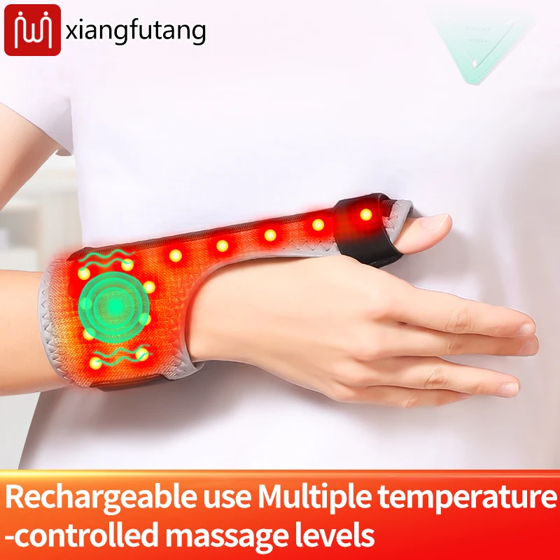 

Portable Red Light Electric Heating Thumb Support Vibrating Massager Relieves Wrist Pain and Fatigue Alleviates Tenosynovitis