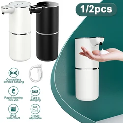 350ml Automatic Foam Soap Dispenser Touchless Smart Display Infrared Sensor USB Rechargeable Sanitizer Dispenser Wall Mounted