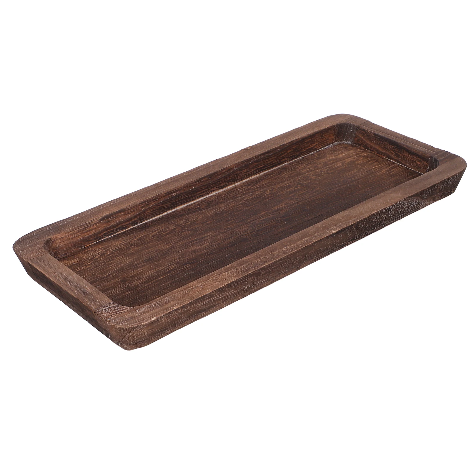 

Rectangular Rustic Wooden Tray Long Serving Plate Farmhouse Decorative Coffee Table Kitchen Long Wooden Tray Dough Bowl