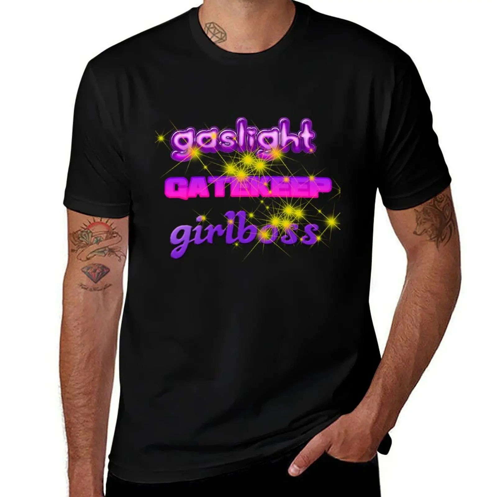 gaslight, gatekeep, girlboss T-Shirt Soft Cotton Print T-Shirt