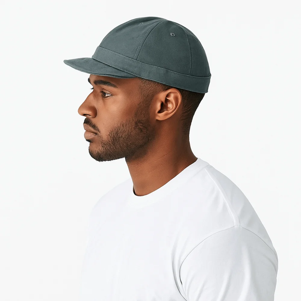 

Retro Solid Color Short Brim Baseball Cap Japanese Style Canvas Sun Hat Sunscreen Cotton Peaked Cap Outdoor