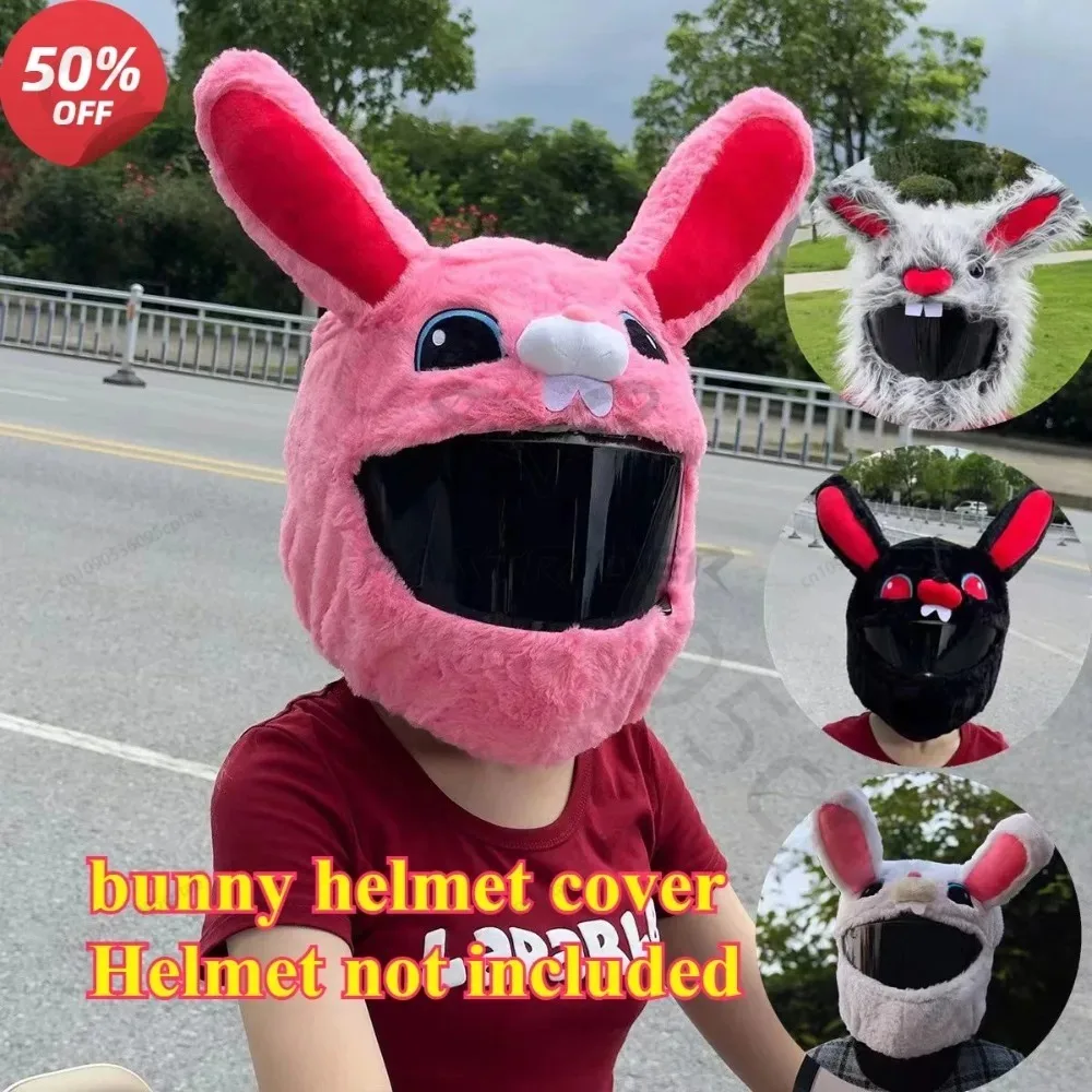 

Motorcycle plush helmet cover helmet protective cover cycling helmet hood cartoon personality play cool