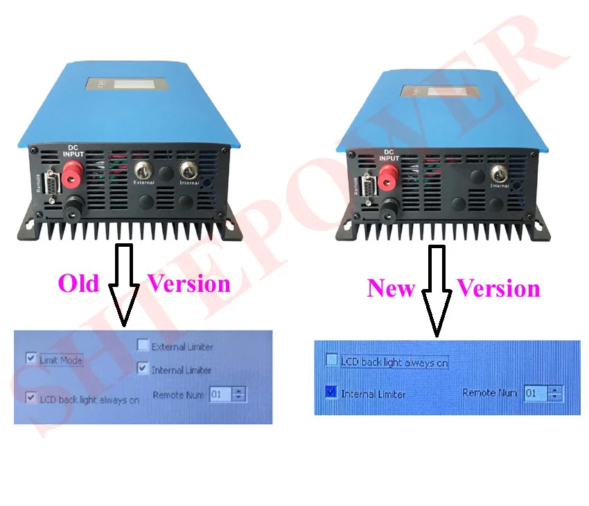 1KW Solar Panel or Battery Discharge MPPT 1000W Solar Grid Tie Inverter Sensor DC22-65V/45-90V AC 110V 120V 220V 230V 240V