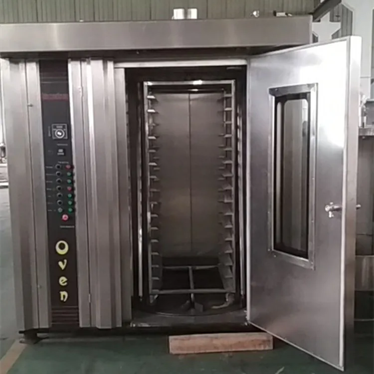 Customized Commercial Pita Bread Toast Rotary Oven Large Capacity Bread Factory with Steam Trolley Made in China