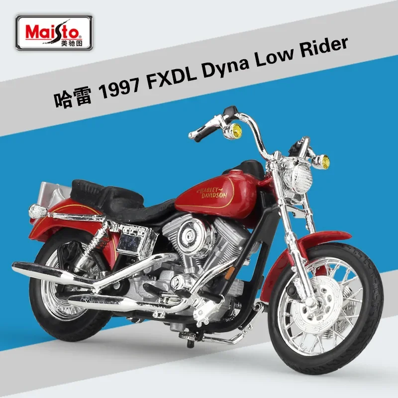 

Модель автомобиля Maisto 1:18 Harley 1997 FXDL Dyna Low Rider, модель мотоцикла из сплава, металлическая Игрушечная машина, детская игрушка в подарок B425