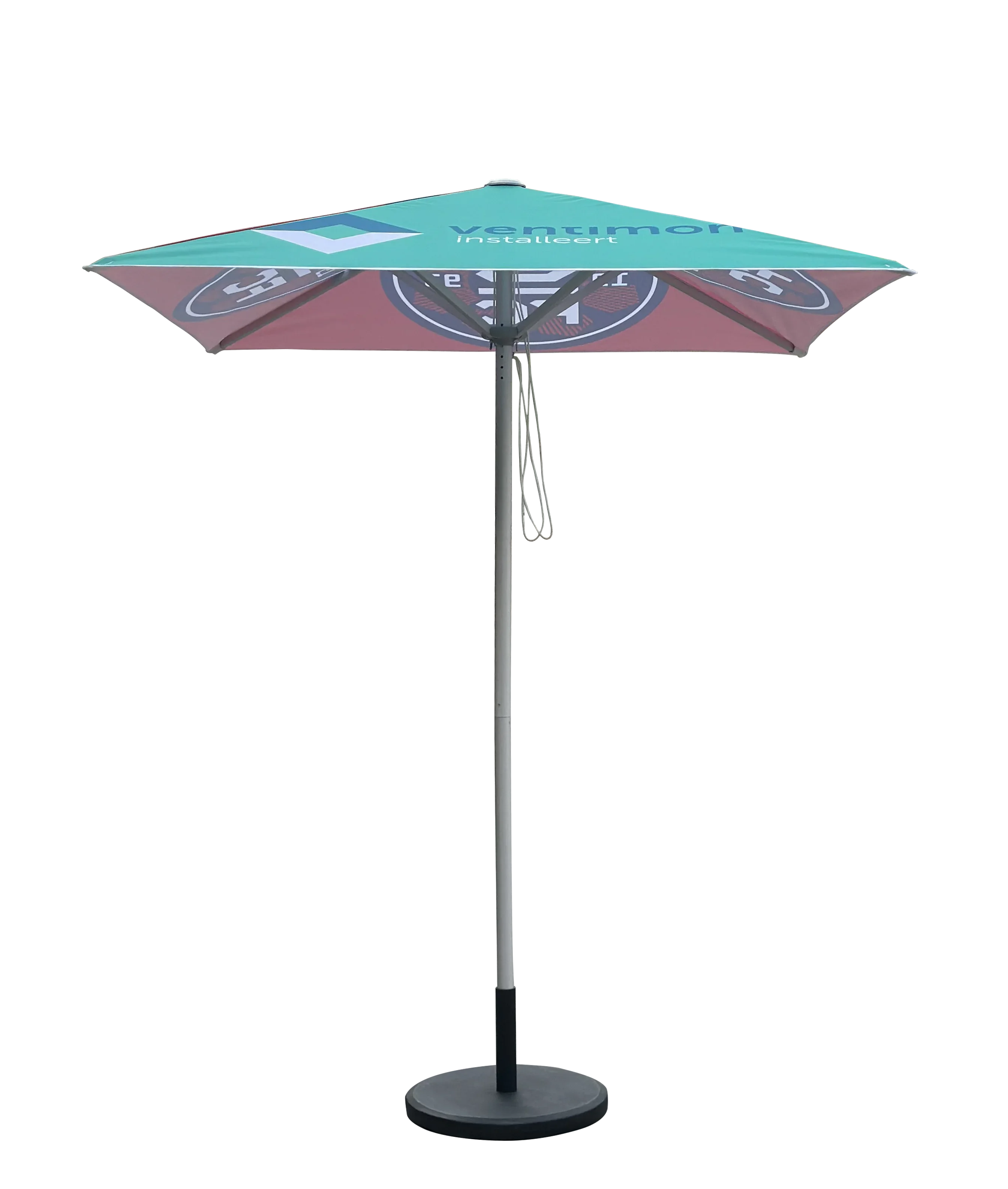 Factory Quality 2x2m Aluminum Parasol lightweight and durable Promotional Umbrella With Company Logo Outdoor Umbrella