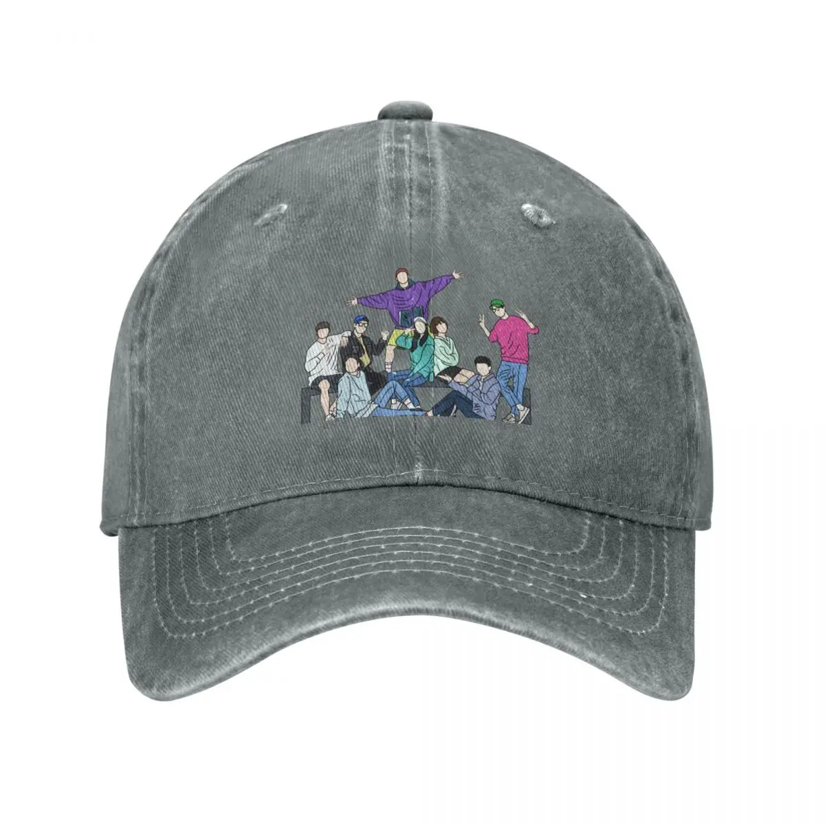 Running Man (Korean Variety Show) Baseball Cap Sunscreen birthday Beach Sun Hats For Women Men's