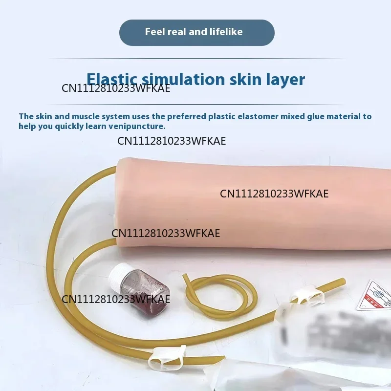 Intravenous Puncture Practice Arm Kit with Infusion Stand PVC Latex Arm with Storage Bag Infusion Training Injection Model