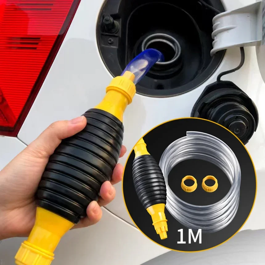 New Update Universal Car Manual Fuel Pump Transfer Hand Primer fit for Gas Gasoline Manual Oil Pump Self-priming Large Flow 1set