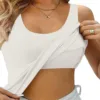 4640-2c482f.jpg Womens Tank Tops With Built In Bras 2024 Summer Casual Crew Neck Sleeveless Camisole Plus Size Solid Color Tops For Women