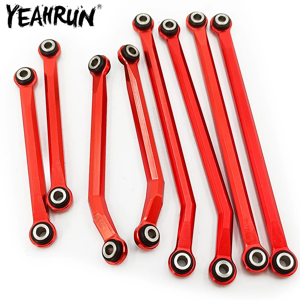 YEAHRUN 8Pcs Metal Heightened Links Rod For 1/18 TRX-4M K10 High Trail RC Crawler Car Parts