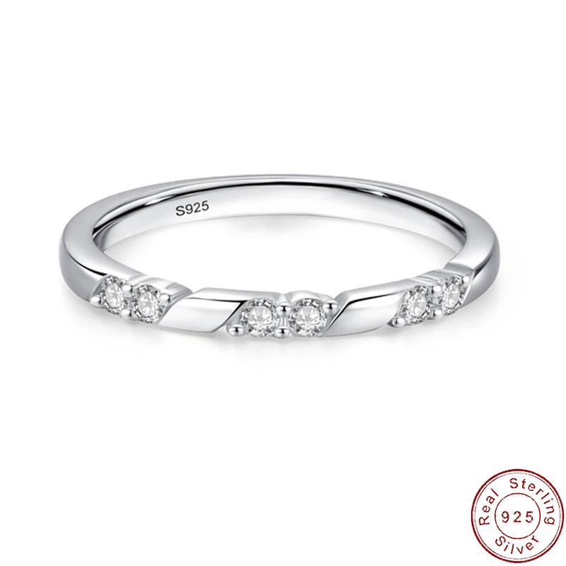 

Европейское кольцо на палец Love Forever Pave Clear AAA CZ S925 из стерлингового серебра для женщин, свадебные украшения на день рождения