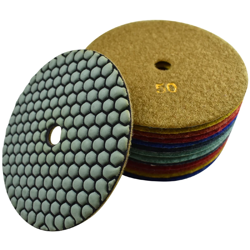 125MM Dry Diamond Polishing Pads 5 inch Sandpaper for Marble Granite Stones Abrasive Buffing Pads Paste Disc Repair Kit