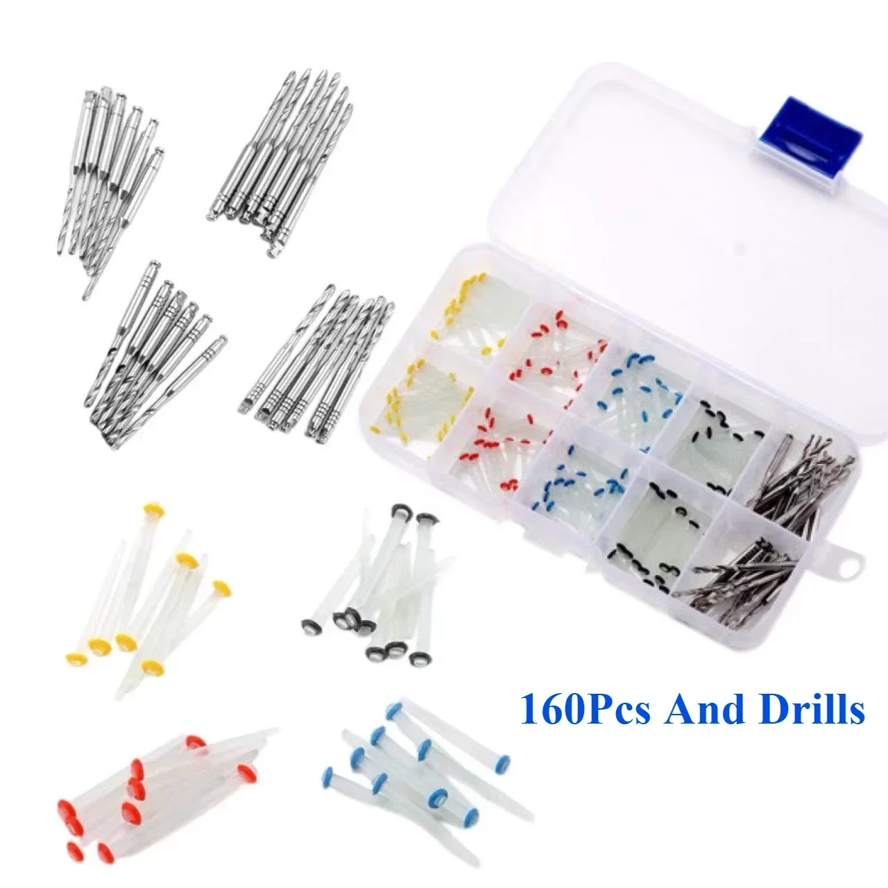 1.2/1.4/1.6/1.8mm Dental Fiber Posts Kit Quartz Glass Fiber Resin Post Dentistry Root Canal Drills Restorative Filling Materials