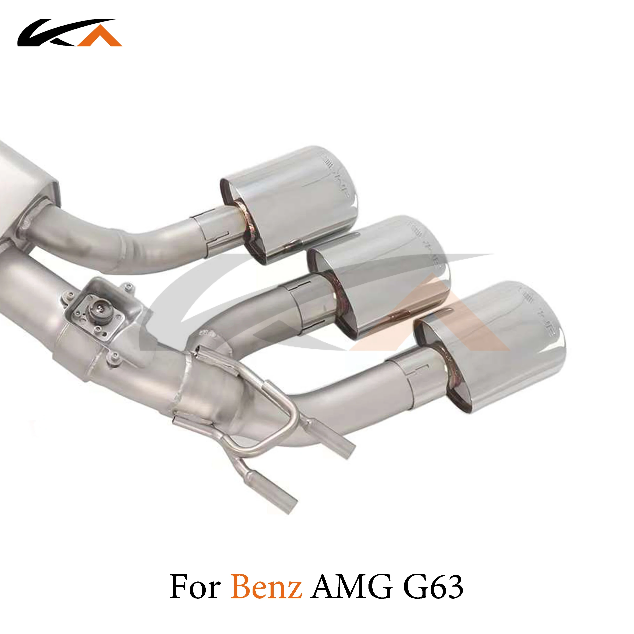 KA Tuning exhaust system steel catback for Mercedes-benz AMG G63 4.0T performance auto parts muffler valve