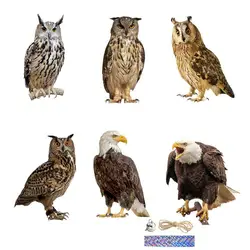 Bird Scarer Devices Garden Protector Bird Repeller Pendant Scarer Pendant Decorative With Bell Realistic Fake Owl Scare Device