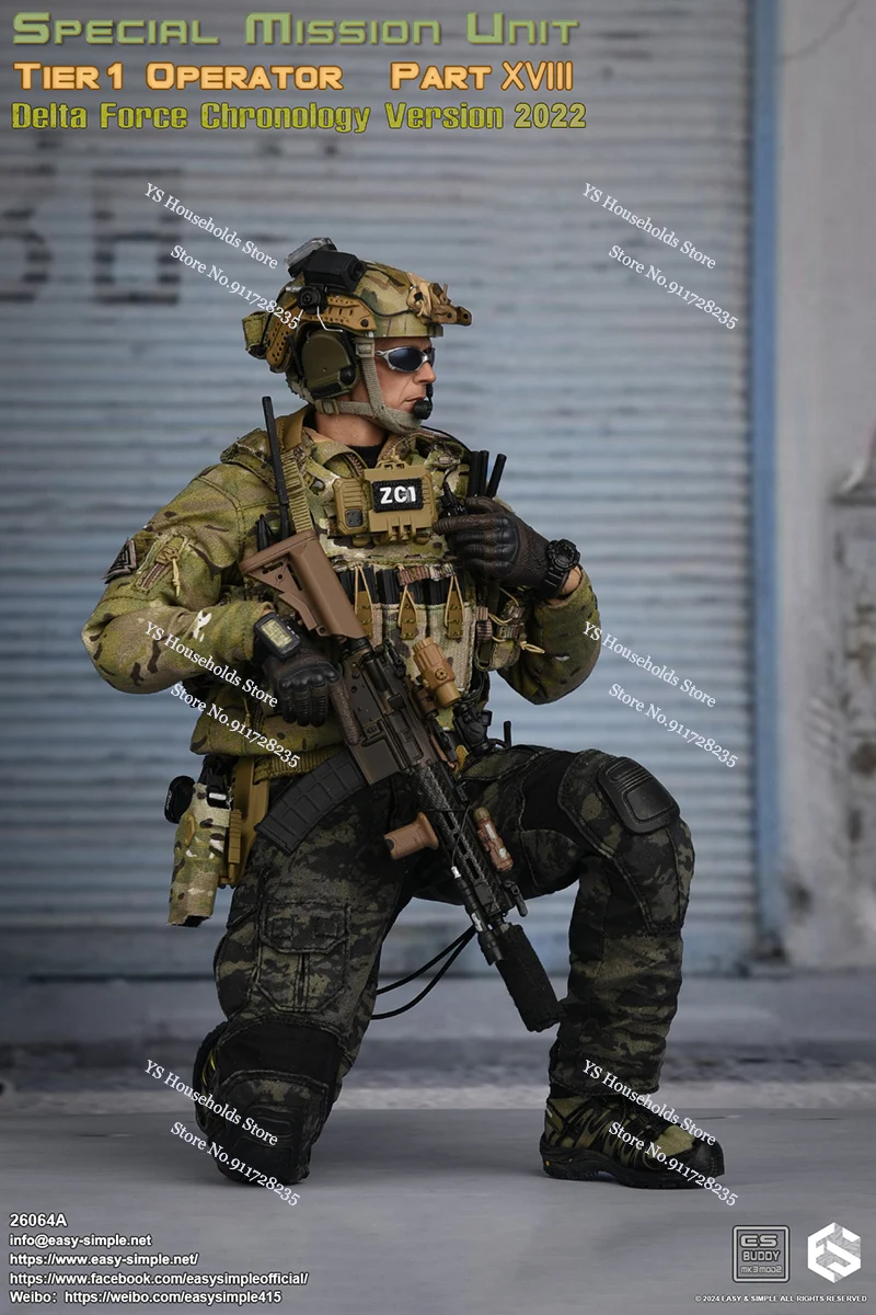 EASY&SIMPLE ES 26064A 1/6 Scale CAG Special Mission Unit Delta Force Chronology Version Man Soldier 12