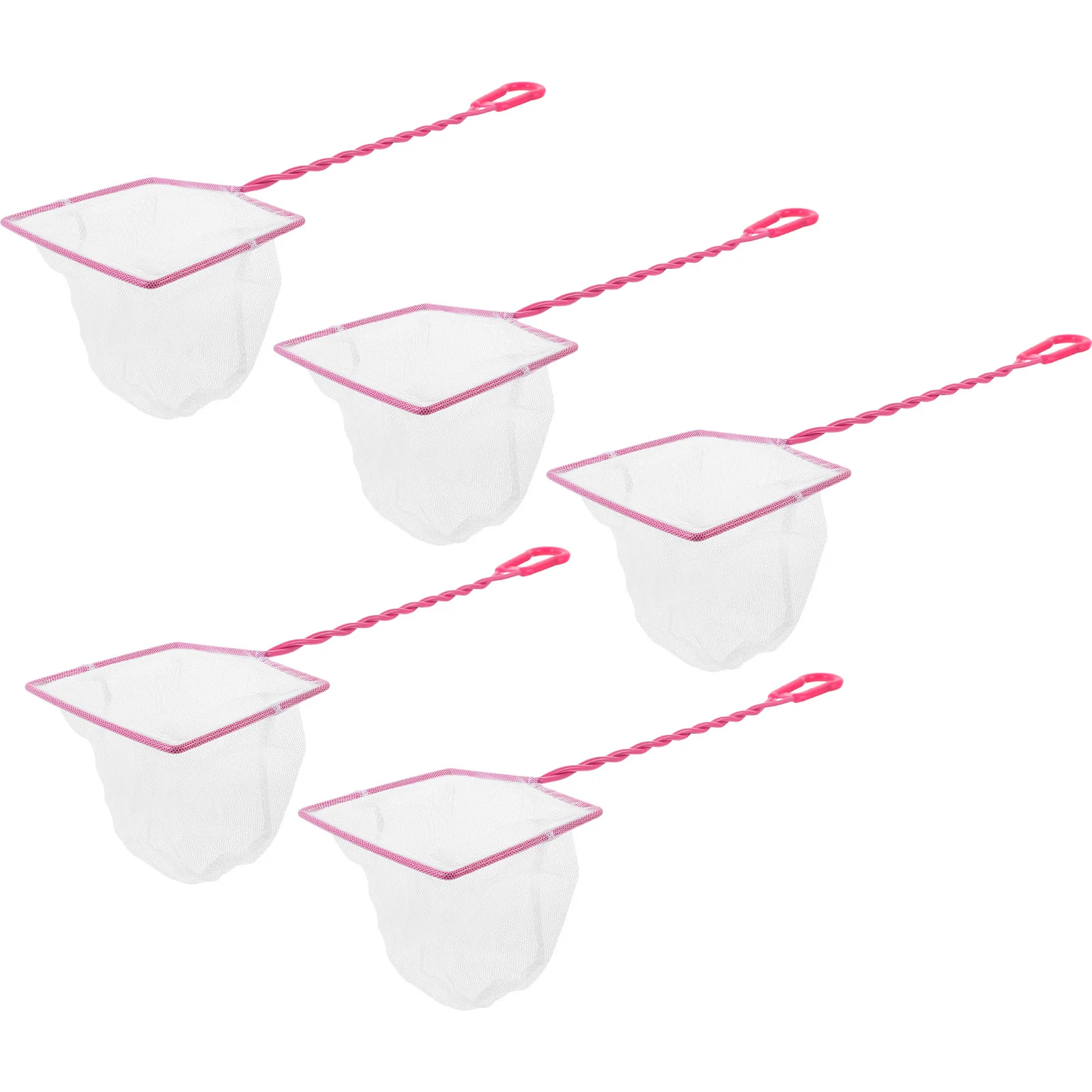 

5pcs Small Net Portable Fine Mesh Aquarium Fish Net For Fish Tank Shrimp Catching Multi-Use Fishing Tool Durable Aquarium